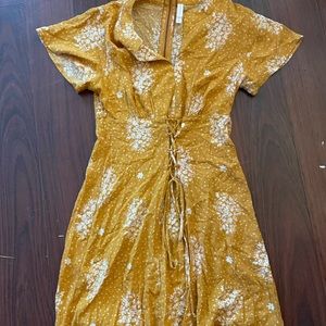 Yellow mini dress